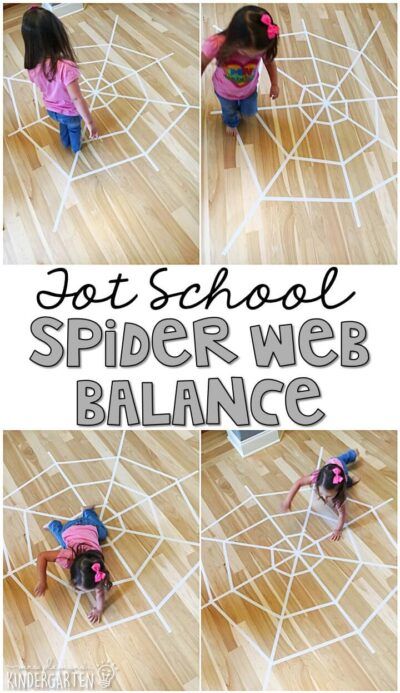 Spiders Preschool, Halloween Kita, Spider Activities, Balance Game, Bug Activities, Insects Preschool, Bugs Preschool, Insect Activities, Gross Motor Activity