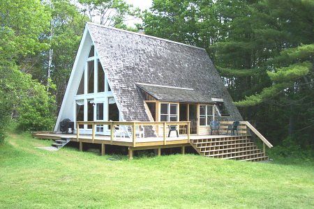 Wrap-"A"round Porch | www.morseriver.com The A-Frame Cottage… | Flickr Triangle House, A Frame Cabins, A Frame House Plans, Frame Cabin, Frame House, A Frame Cabin, A Frame House, Wrap Around Porch, Cabin In The Woods