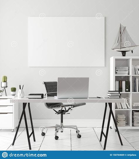 Poster, wall mock up in home interior background, home office, Scandinavian styl #Sponsored , #mock, #home, #Scandinavian, #Poster, #wall Office Scandinavian Style, Home Office Scandinavian, Office Scandinavian, Background Home, Interior Background, Concrete Background, Office Artwork, Timber Mouldings, World Map Art