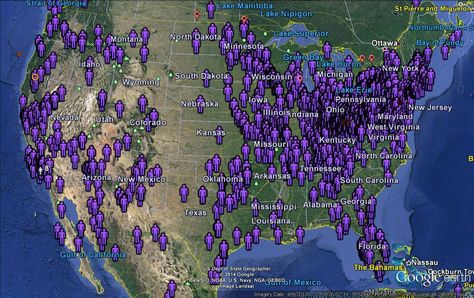 Map of Giant bones found in USA -- Carte des os/ squelettes de géants trouvés aux USA - Google Earth Giant Skeletons Found, Human Giant, Nephilim Giants, Crazy Pics, Giant Skeleton, Hidden History, Unexplained Phenomena, Fallen Angels, Ancient Origins