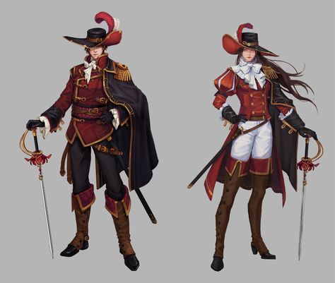 ArtStation - Rapier, insoo kim Cavalier Character Design, Ring Master Character Art, Dnd Duelist, Swashbuckler Character Art, Duelist Dnd, Aristocrat Character Design, Musketeer Character Design, Duelist Character Art, Musketeer Art