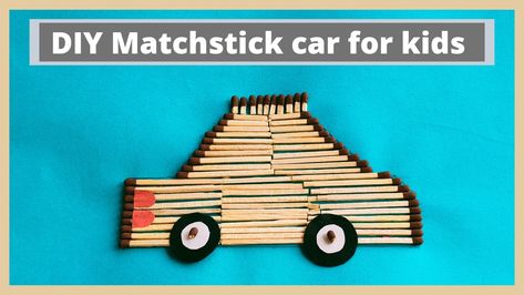 Easy matchstick craft Matchstick Craft On Paper, Match Stick Art On Paper, Matchstick Art On Paper, Match Stick Craft, Craft On Paper, Matchstick Art, Chopsticks Crafts, Match Stick Art, Matchstick Craft