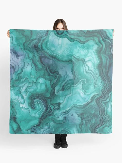 "Emerald Jade Green Gemstone, Abstract Marble Tie Dye" Scarf for Sale by nonsensegoods | Redbubble Marble Tie Dye, Tie Dye Scarf, Green Gemstones, Jade Green, Living Design, Surface Design, Print On Demand, Jade, Emerald