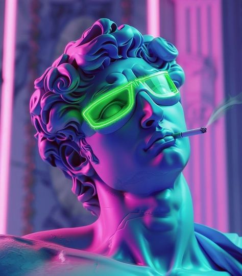 Photography Gift Ideas, David By Michelangelo, Neon Pop Art, Website Design Photography, Fortnite Character, David Michelangelo, Pink Lighting, Jun Yeol, Character Head