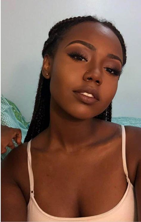 ✨ Go follow Althea B. for more celebration of Black Beauty, Excellence and Cul... -  ✨ Go follow Althea B. for more celebration of Black Beauty, Excellence and Culture♥️✊ Dark Skin Beauty, Dark Skin Makeup, African Beauty, Gorgeous Makeup, Girls Makeup, Black Beauty, Nose Piercing, Brown Skin, Black Is Beautiful