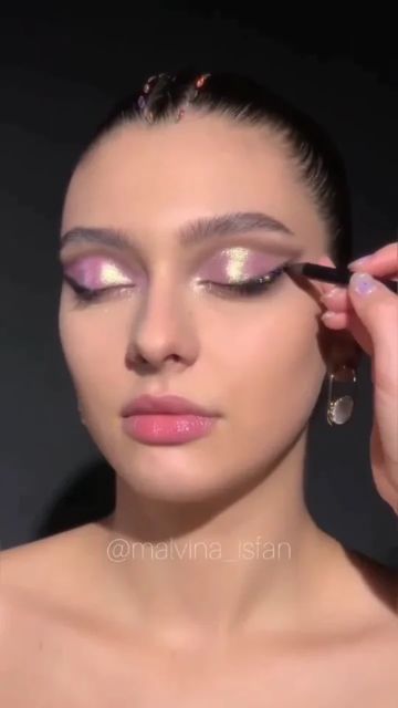 Huetopian Dream, Malvina Isfan, Velvet Skin, Rhinestone Makeup, Cut Crease Makeup, Pencil Shading, Natural Brows, Dark Star, Yes Or No