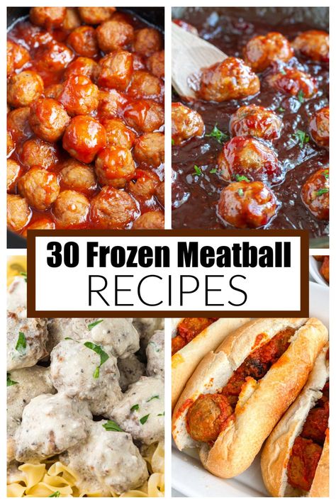 Dinner Recipe With Meatballs, Meatball Meal Prep Recipes, Frozen Meatball Sandwiches, Recipes That Include Meatballs, Meatball Dinners Healthy, Meatball Freezer Meal Make Ahead, Easy Meals With Meatballs, Frozen Meatball Sliders, Meatballs For Dinner Meals