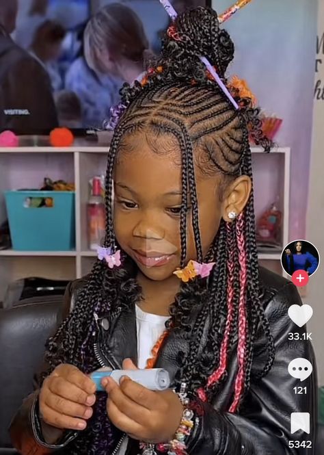 Lemon Braids With Heart, Toddler Hairstyles Girl African American Braids, Young Black Girls Braided Hairstyles, Little Black Girls Box Braids Kid Hairstyles, Kid Braided Hairstyles, Braided Cornrow Hairstyles For Kids, Daughter Hairstyles Braids, Cute Hairstyles For Black Kids 13-14, Kids Braided Hairstyles With Beads