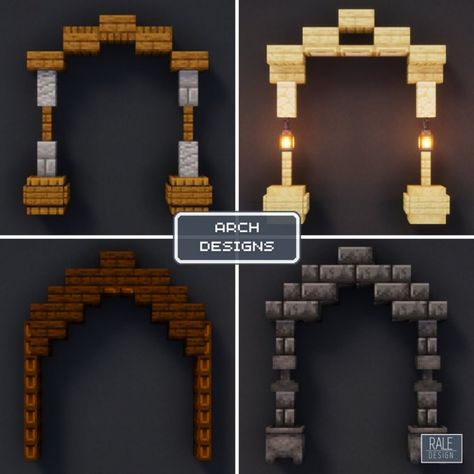 Minecraft Arch, Minecraft Pasta, Minecraft Wall Designs, Minecraft Brick, Minecraft Decor, Minecraft Medieval House, Minecraft School, Minecraft Wall, Arch Designs