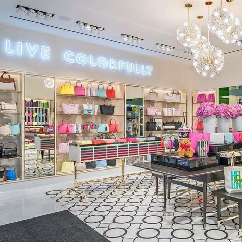 Retail Focus News (@retailfocus) | Twitter Kate Spade Store Interior, Boutique Decor Ideas Retail Store Design, Kate Spade Store, Shop Front Signage, Boutique Decor, Store Interiors, White Space, Shop Plans, Engineered Wood Floors