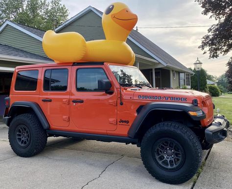 Burnt Orange Jeep Wrangler, Jeep High Tide, Jeep Wrangler High Tide, Orange Jeep Wrangler, Orange Jeep, Black Jeep Wrangler, Jeep Adventure, Black Jeep, First Cars