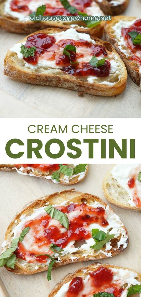 Crostini appetizers with cream cheese. These Grilled Strawberry Jalapeno and Cream Cheese Crostini are the perfect sweet and spicy appetizer.