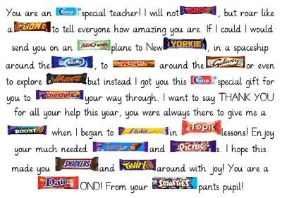 Teacher Chocolate Bar Poem, Thank You Card With Chocolate, Chocolate Bar Poem, Infants Crafts, Thank You Poems For Teachers, Candy Bar Poems, Candy Bar Cards, Chocolate Poem, Chocolate Board