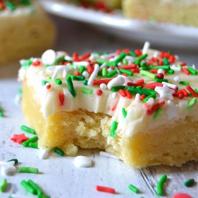 Christmas Sugar Cookie Bars, Cookies And Bars, Christmas Sugar Cookie, Amazing Meals, Sugar Cookie Bars, Chewy Sugar Cookies, Christmas Cookies Easy, Soft Sugar Cookies, Sugar Sprinkles