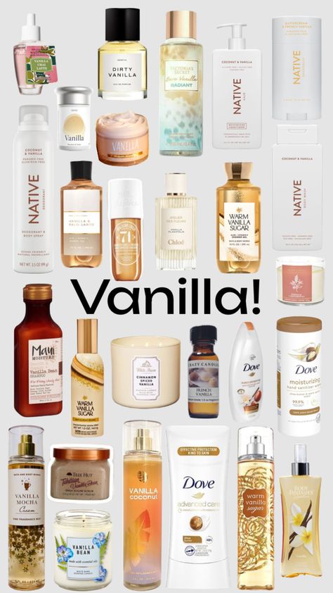 Vanilla! 🤍 Vanilla Toiletries, Good Scents, Scent Combos, Skin Care Routine 30s, Beauty Routine Tips, Bath And Body Works Perfume, Shower Skin Care, Body Smells, Smell Goods