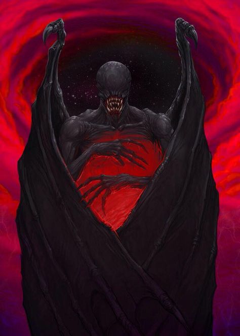 "Lord Of The Void" by Tipitai Twisted Art, Myths & Monsters, Fantasy Demon, Horror Vintage, Lovecraftian Horror, Beast Creature, Creature Artwork, Macabre Art, World Of Darkness