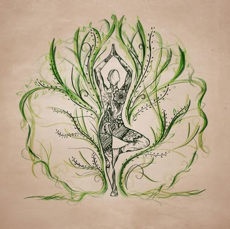 Work available here - http://www.redbubble.com/people/magic-mirror/collections/504062-yoga #yoga #tree #fitness #wellbeing #spiritual #green #exercise #art #painting #drawing #balance #tattoo #henna #hennatattoo #ink Spiritual Mirror Art, Spiritual Designs Art, Drawing Spiritual, Yoga Aesthetic Drawing, Spiritual Wall Mural, Yoga Poster Drawing, Holistic Art, Yoga Drawings, Spiritual Growth Art