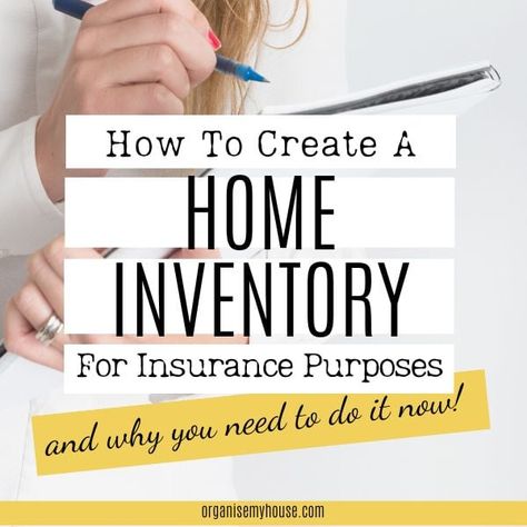 Why having a home inventory is so important, what to include in your template, and how to create it (whether it's a pdf, or spreadsheet etc...). Household Binder, Home Maintenance Checklist, Maintenance Checklist, Insurance Claim, Household Management, Get Organised, Home Inventory, Home Management Binder, Do It Now