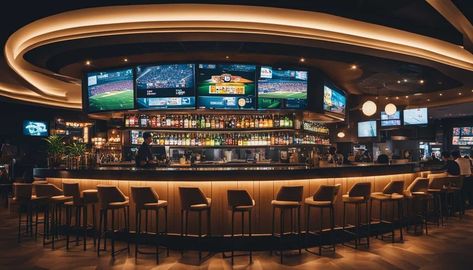 Sports Bar Singapore: The Ultimate Destination for Sports Fans - Kaizenaire Sports Bar Aesthetic, Sports Bar Ideas, Sports Bar Interior, American Sports Bar, Sport Bar Design, Sports Bar Decor, Restaurant Indian, Sport Bar, Sports Bars