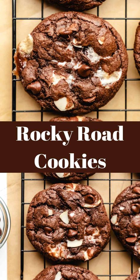 Rocky Road Cookies, I Lost 100 Pounds, Delicious Cookie Recipes, Lost 100 Pounds, Rocky Road, Fun Baking Recipes, Baking Sweets, Sliced Almonds, Cookies Recipes Christmas