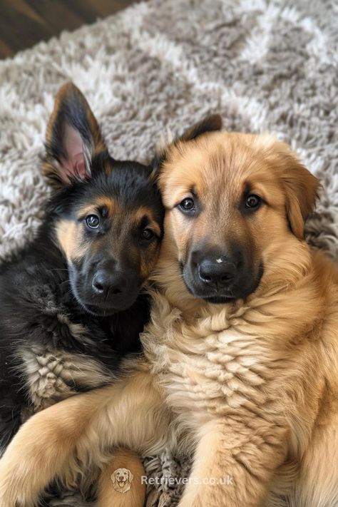 German Shepherd And Golden Retriever, Animals Cuddling, Cuddle Puddle, Lab Mix Puppies, German Shepherd Husky Mix, Puppy Cuddles, Labrador Mix, Shepherd Mix Dog, Golden Retriever Mix