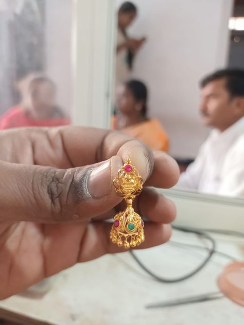 5.3 grams only laxmi jhumkies .. 3grams Gold Earrings Designs, 5 Grams Gold Earrings Designs, 3 Grams Gold Earrings, 5 Grams Gold Earrings, Baby Jewelry Gold, Gold Earrings For Kids, 22 Carat Gold Jewellery, Shortcut Keys