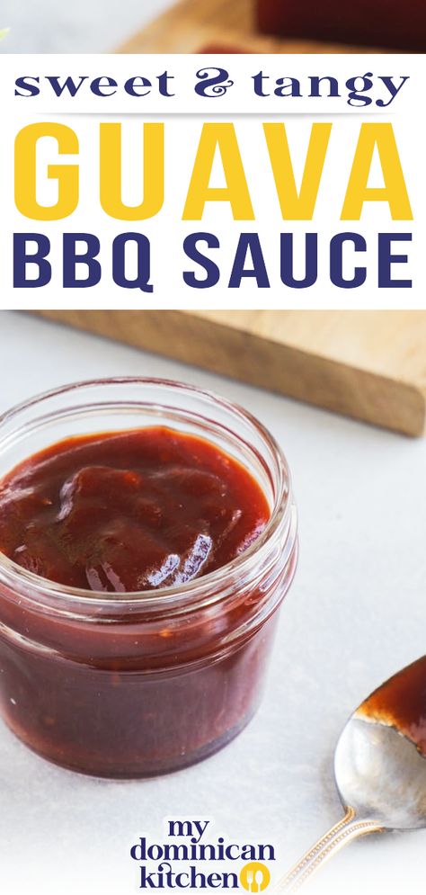 Guava BBQ Sauce Agave Bbq Sauce, Guava Bbq Sauce Recipes, Dominican Bbq Food, Guava Sauce Recipe, Mango Bbq Sauce Recipes, Guava Bbq Sauce, Mother's Day Brunch Menu, Guava Recipes, Cheesy Ranch Potatoes