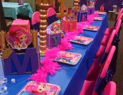 My'Lei Shimmer and Shine Shine Theme, Shimmer And Shine Birthday Party, Shine Birthday Party, Chuck E Cheese Birthday, Shimmer And Shine Birthday, Shimmer Y Shine, Daughters Birthday, Twins Birthday, Chuck E Cheese