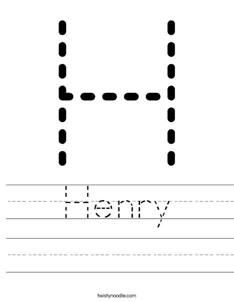 Henry Worksheet - Twisty Noodle Transportation Worksheet, Cvc Words Kindergarten, Name Tracing Worksheets, Name Practice, Twisty Noodle, Writing Practice Worksheets, Name Tracing, Holiday Lettering, Letter Worksheets