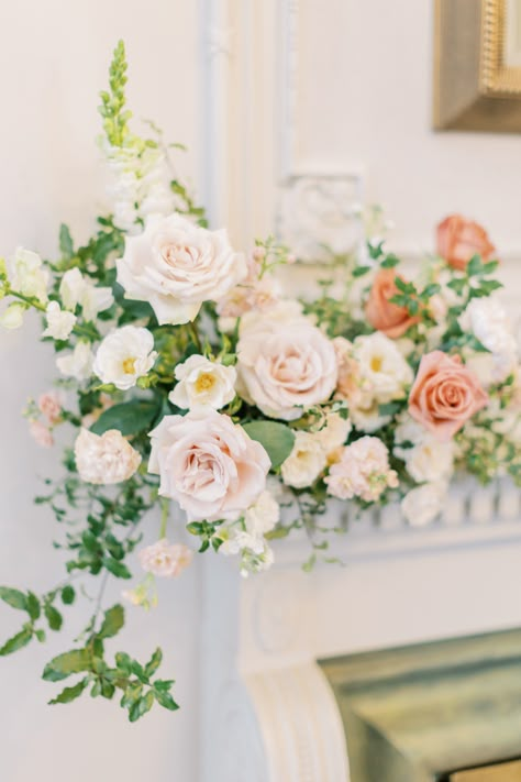 Florals on fireplace at Graydon Hall Manor bridal shower Graydon Hall Manor, Wedding Fireplace, English Country Weddings, Niagara Wedding, Low Centerpieces, Garden Theme Wedding, Spring Bridal Shower, Elegant Wedding Inspiration, Themed Bridal Shower