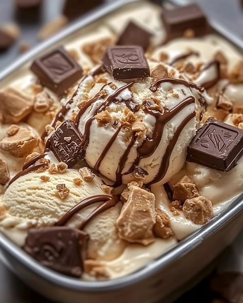 Dive into a candy-loaded ice cream delight with Snickers, Reese's, and cookie dough magic! 🍦✨ #CookieDoughHeaven #SnickersIceCream #SweetTreats #NoChurnIceCream Reeses Cookies, Snickers Ice Cream, Cookie Dough Ice Cream, No Churn Ice Cream, Quick Healthy, Delicious Meals, Cookie Dough, Sweet Treats, Dough