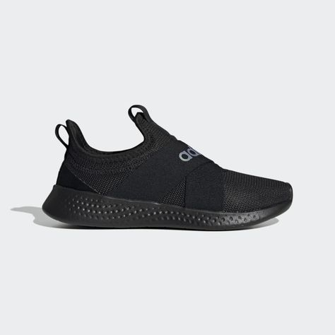 adidas Puremotion Adapt Shoes - Black | H02006 | adidas US Laceless Shoes, Adidas Nizza Platform, Adidas Outfit Shoes, Adidas Sneakers Women, Adidas Shoes Women, Boot Pumps, Plastic Waste, Adidas Online, White Adidas