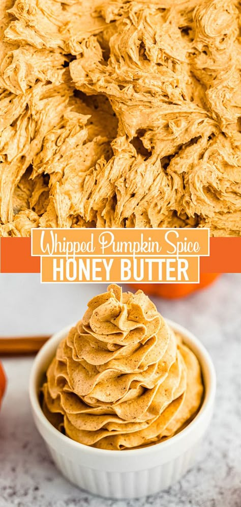 Flavored Butter Recipes, Butter Recipes Homemade, Whipped Pumpkin, Honey Butter Recipe, Homemade Butter, Fall Spices, Honey Butter, Pumpkin Dessert, Butter Recipe