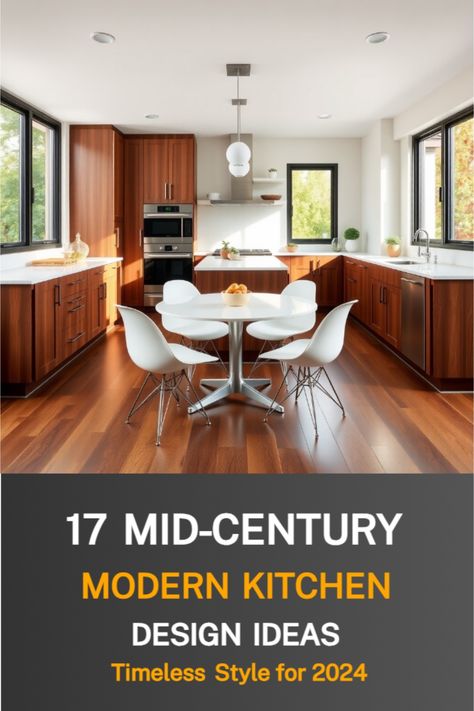 mid-century modern kitchen design Modern Cottage Interior Design, Modern Cottage Interior, Kitchen Cabinets Design Layout, Mid Century Modern Kitchen Design, Cottage Interior Design, Sleek Cabinet, Modern Kitchen Ideas, Modern Kitchen Design Ideas, Modern Kitchen Cabinet Design