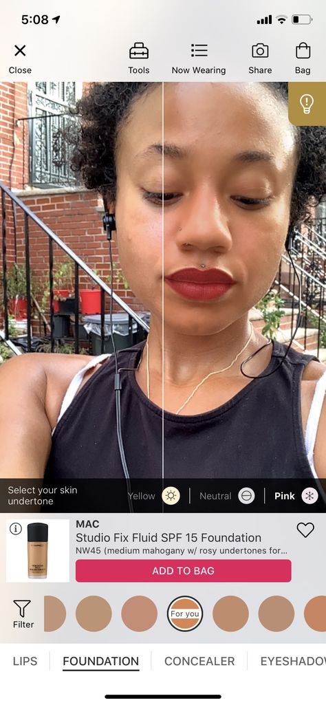 Beauty Camera App, Camera Ready Makeup Tips, Makeup App, Virtual Makeup, Mac Studio Fix Fluid, Beauty App, Beauty Advisor, Skin Undertones, How To Match Foundation