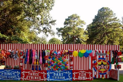 Indoor Circus Birthday Party, Carnival Row, Carnival Booths, Carnival Games For Kids, Carnival Parties, Fall Carnival, Carnival Birthday Party Theme, Diy Carnival, Carnival Ideas