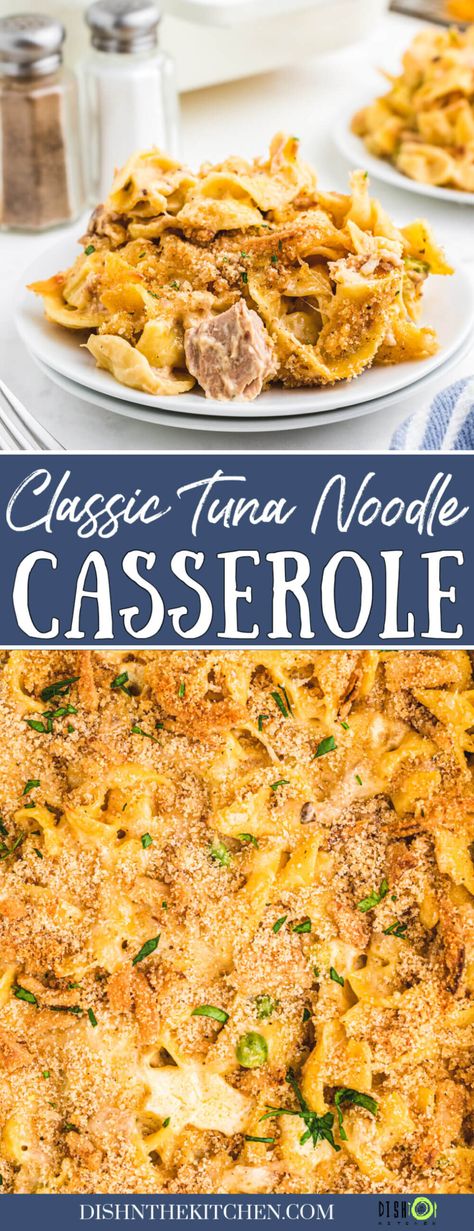 Classic Tuna Noodle Casserole, Busy Weeknight Meals, Noodle Casserole Recipes, Tuna Noodle, Tuna Noodle Casserole, Shellfish Recipes, Noodle Casserole, Baked Casserole, Yummy Casseroles