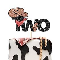 Two Cake Topper, Birthday Cake Decor, 2nd Birthday Cake, Rodeo Birthday Parties, Western Birthday Party, Farm Themed Birthday Party, Brown Glitter, Western Birthday, Rodeo Birthday