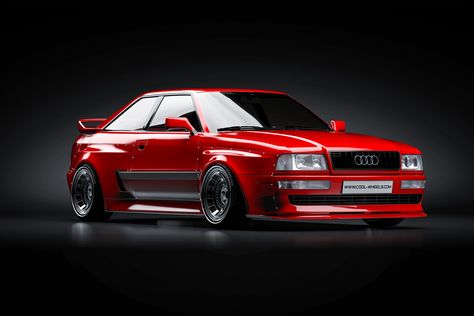 Winter project of widebody kit for Audi S2 for Cool-wheelsCom with some changes Were designed and modeled body kit + rear bumper + part of front bumper + wheels. Audi S2, Allroad Audi, Audi Motorsport, Tuned Cars, Audi 80, German Beauty, Winter Project, Rally Cars, Euro Cars