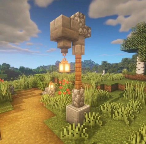 Minecraft Lighting Ideas, Minecraft Lantern, Minecraft Treehouses, Minecraft Lamp, Minecraft Dog, Minecraft Light, Minecraft Dogs, Minecraft Garden, Minecraft Village