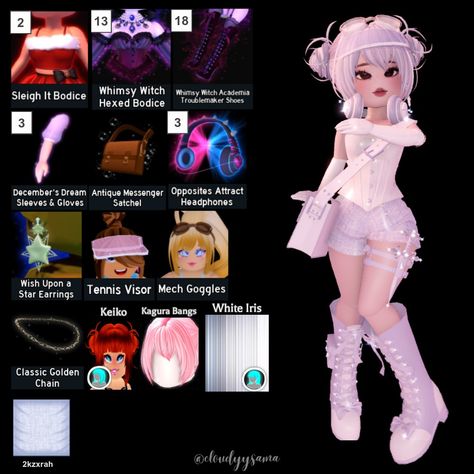 ☆ Royale High outfit inspiration cybercore ⚠️ !! The number in the corner is the number of the toggle used for that item. !! #royalehigh #rh #outfit #outfitinspo #cybercore Futuristic Royal High Outfit, Royle High Outfit Ideas Cheap, Royal High Outfit Hacks Cheap, Royal High Bodice Hacks, Cybercore Royale High Outfit, Royale High Y2k Outfits Tut, Futuristic Outfits Royale High, Sea Creatures Royale High, Royale Hight Outfit Ideas