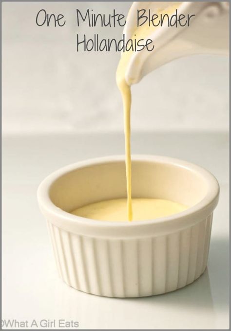 Fool-Proof Blender Hollandaise Sauce Hollandaise Sauce Blender, Blender Hollandaise Sauce, Vegan Hollandaise Sauce, Easy Hollandaise, Blender Hollandaise, Easy Hollandaise Sauce, Recipe For Hollandaise Sauce, Eggs Florentine, Hollandaise Sauce