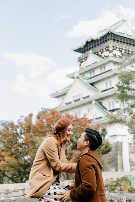 Tokyo Honeymoon Aesthetic, Couple In Japan, Japan Couple Aesthetic, Kyoto Photoshoot, Tokyo Proposal, Japanese Couple Photoshoot, Couple In Tokyo Aesthetic, Japan Couple Photo, Japan Engagement Photos