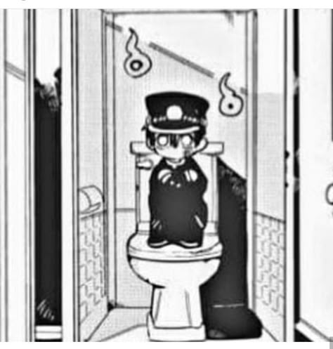 Bathroom Door, Hanako Kun, The Bathroom, A Cat, Black And White, White, Black