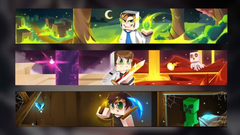 Minecraft Youtube Banner, Banner For Youtube, Youtube Minecraft, Minecraft Banner, Minecraft Banners, How To Make Drawing, Web Banners, Youtube Banner, Youtube Banners