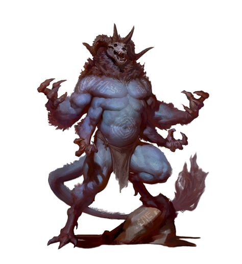 Taran Fiddler, Pathfinder 2e, Fantasy Demon, Dark Creatures, Dnd Monsters, Fantasy Beasts, Monster Concept Art, Demon Art, The Cave