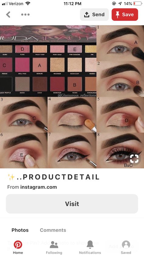 Huda Palette, Huda Beauty Rose Gold Palette, Huda Beauty Eyeshadow Palette, Rose Gold Palette, Eye Makeup Guide, Huda Beauty Eyeshadow, Huda Beauty Palette, Rose Gold Eye Makeup, Huda Beauty Rose Gold