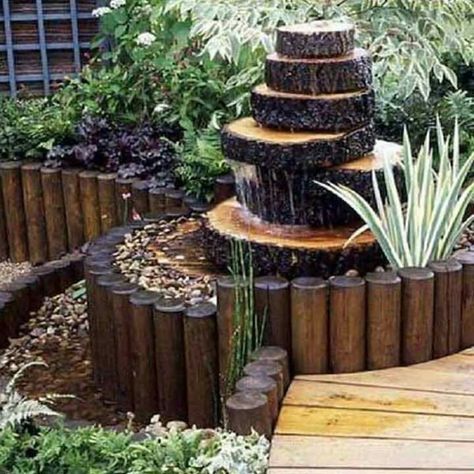 Tree stump fountain                                                                                                                                                                                 More Centerpieces Table, Outdoor Woodworking Projects, Elegant Thanksgiving, Pond Fountains, Waterfalls Backyard, Reclaimed Wood Projects, Diy Thanksgiving, Outdoor Fountain, Thanksgiving Centerpieces