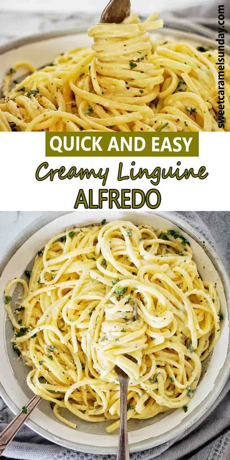 Shrimp Linguine Alfredo, Linguine Recipes Easy, Fettucini Alfredo Recipe, Linguine Alfredo, Chicken Linguine, Linguini Pasta, Classic Italian Pasta, Soft Foods Diet, Easy Pasta Recipe