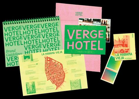 Verge Hotel Hotel Stationary Design, Hotel Marketing Design, Gallery Magazine, Urban Hotels, Poster Competition, Hotel Marketing, Poster Store, Hotel Branding, Risograph Print